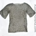 DANM Chainmail Half-Sleeve Haubergeon - Dome Riveted Stainless Steel Flat Rings Alternating with Solid Flat Rings