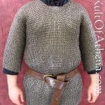 WANM Chainmail Haubergeon - Flat Riveted - Solid Flat Rings Mild Steel