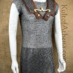 WANM Chainmail Roman Lorica Hamata - Alternating Mild Steel Wedge Riveted Flat Rings and Solid Flat Rings - Close Out