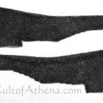 DABM Chainmail Sleeve and Shoulder Panels - Darkened Mild Steel Flat and Round Rings - Close Out