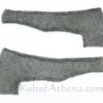 WANM Chainmail Sleeve and Shoulder Panels - Alternating Mild Steel Wedge Riveted Flat Rings and Solid Flat Rings