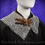 DANA Aluminum Chainmail Standard - Bishop's Mantle - Dome Riveted Round Rings and Alternating Flat Rings
