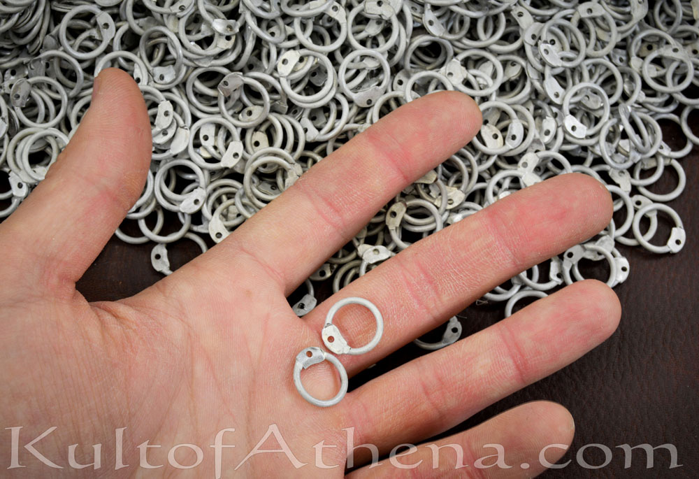 DRNA 1 kg Loose Aluminum Chainmail Rings - Round Ring with Rivets - 16  Gauge / 10 mm - Dome