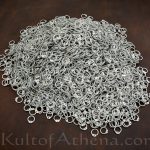 DRNA 1 kg Loose Aluminum Chainmail Rings - Round Ring with Rivets - 16 Gauge / 10 mm - Dome Riveted