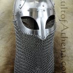 Viking Ocular Helm with Chainmail Camail - 16 Gauge Steel