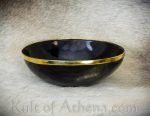 Horn Bowl with Brass Trim
