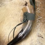 Small Drinking Horn with Leather Belt Frog