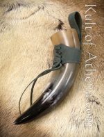 Small Drinking Horn with Leather Belt Frog