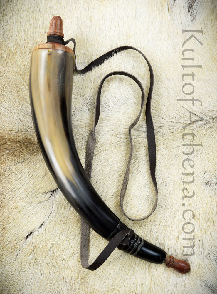 Powder Horn with Wooden Plug - Lord of Battles