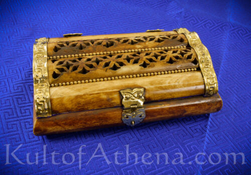 Polished Bone and Brass Jewelry Box