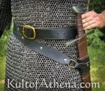 Black Leather Double Wrap Sword Belt