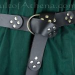 Leather Segmented Medieval Belt - Black