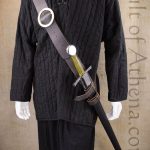 Leather Twin-Buckle Baldric - Brown - Right Handed