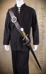 Leather Twin-Buckle Baldric - Brown - Right Handed