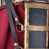 Leather Roman Sword Baldric - Black - For Wearing on Left Hip