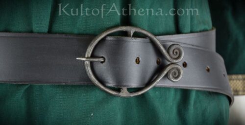 Dark Age / Medieval Belt with Hand Forged Iron Belt Buckle