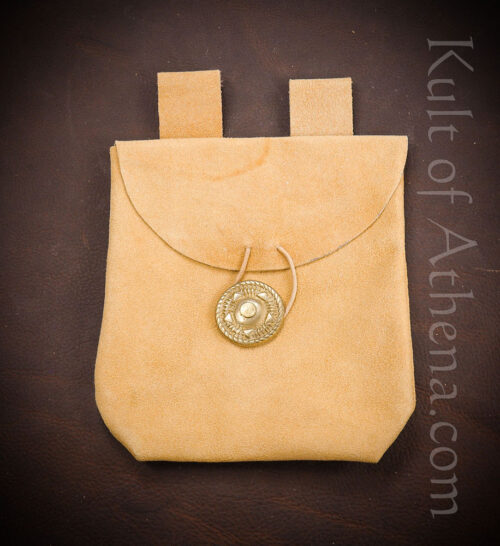 Natural Suede Leather Belt Pouch