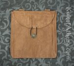 Large Brown Suede Leather Belt Pouch