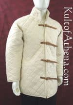 Front Buckled Gambeson with Open Armpit Design - Natural
