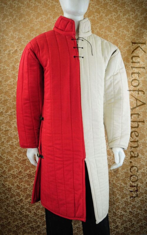 Side-Buckled Gambeson - Red and Natural Duo Tone