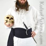 Cotton Canvas Pirate Sash - Black