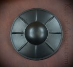 Blackened Steel Fluted Buckler - 16 Gauge