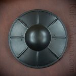 Blackened Steel Fluted Buckler - 16 Gauge