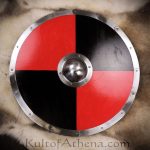 Large Painted Dark Ages Viking Shield
