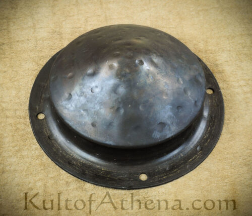 Conical Shield Boss - 16 Gauge - Hand Hammered Finish