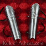 Greaves with Fixed Poleyns - 18 Gauge Steel