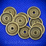 Brass Laurel-Leaf Medallions - Set of 10