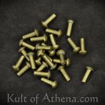 Brass Mushroom Head Rivets - Set of 25