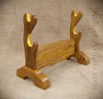Two Tier Beech Wood Sword Stand