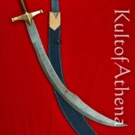 Baladay Scimitar - Damascus with Brass Hilt