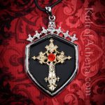 Gothic Cross Shield Pendant