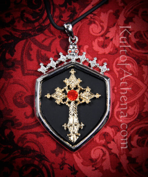 Gothic Cross Shield Pendant