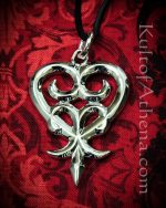 Heart and Fleur De Lis Pendant