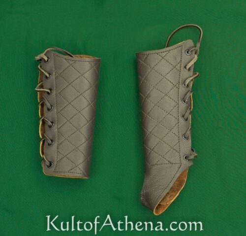 Archer's Leather Gauntlets - For Left-Handed Archer - Brown