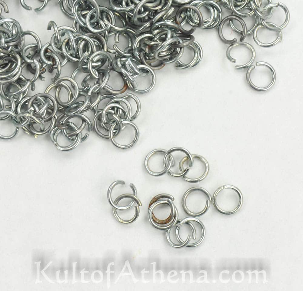 Loose Ring Mild Steel Loose Solid Flat Chainmail Rings Solid Flat Rings / 8  mm