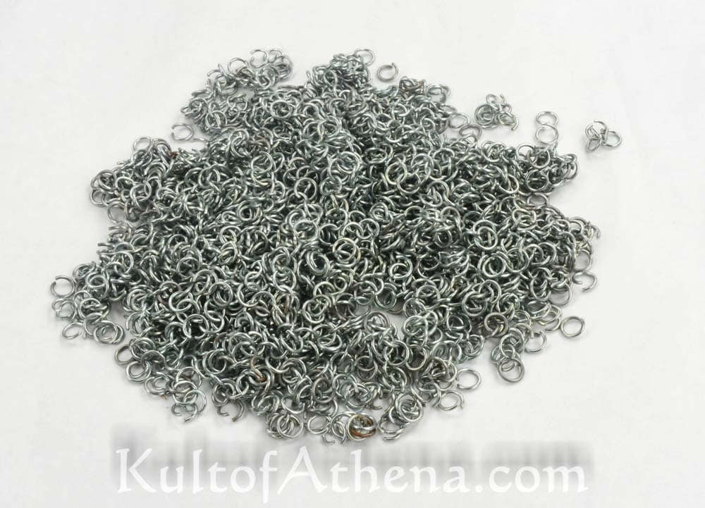 BRZM - 1 kg Loose Chainmail Rings - Zinc Coated Mild Steel - 16 Gauge / 10  mm - Butted