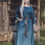 Freya Dress - Blue and Dryad Green