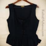 Ruffled Bodice - Black - Medium - Close Out
