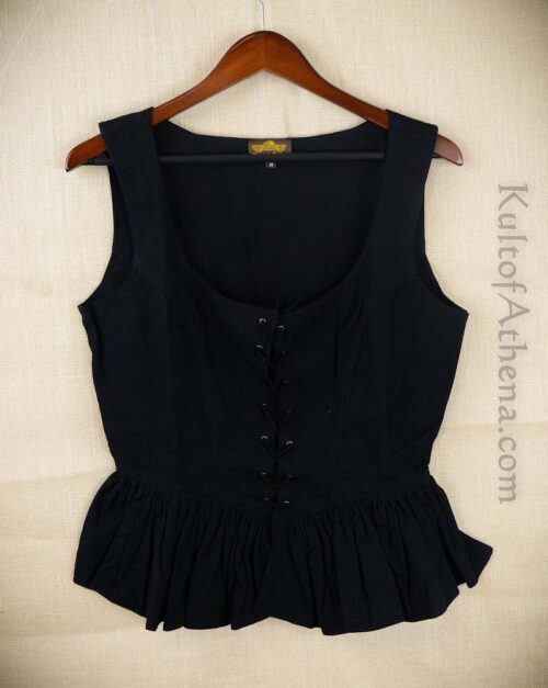 Ruffled Bodice - Black - Medium - Close Out
