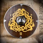 Deepeeka - Viking Shield with Norse Serpent Knotwork