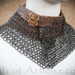 DABM Chainmail Standard - Bishop's Mantle - Alternating Round Riveted Construction - Blackened Mild Steel Round and Flat Rings