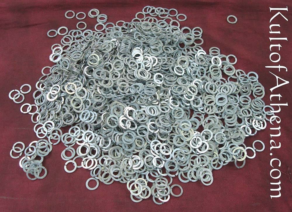 BRZM - 1 kg Loose Chainmail Rings - Zinc Coated Mild Steel - 16 Gauge / 10  mm - Butted