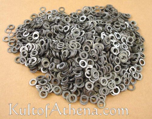 SFNM 1 kgs Loose Chainmail Rings - Mild Steel Solid Flat Rings 18 Gauge / 7 mm