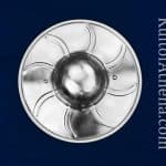 Spiral Fluted Buckler with Raised Dome - 14 Gauge Steel