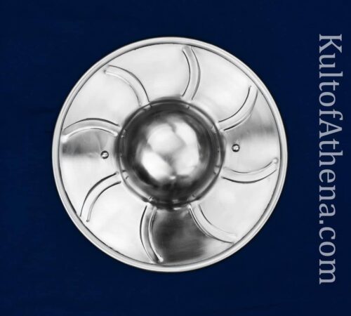 Spiral Fluted Buckler with Raised Dome - 14 Gauge Steel