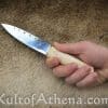 Tod Cutler - Simple Medieval Eating Knife with Blade Etching- 12th - 14th Century
